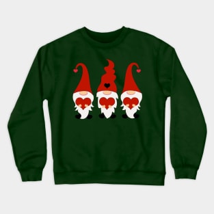 Gnomes Santa with Hearts Crewneck Sweatshirt